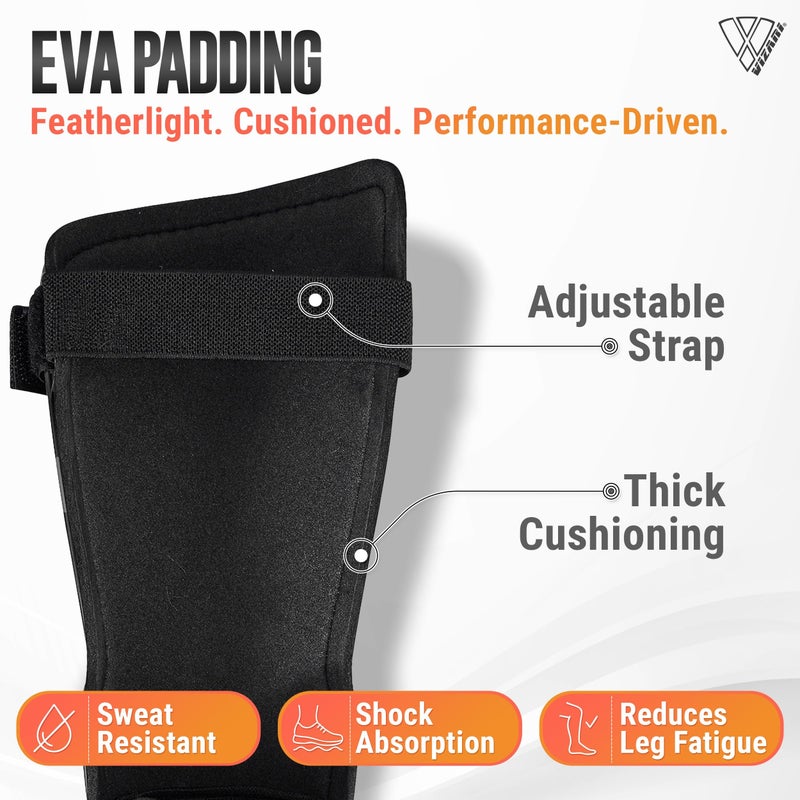 VIZARI Malaga Soccer Shinguard | Durable Soccer Shin Guard with Tough Protection & Elastic Straps | Breathable, Moisture-Wicking Youth Soccer GearProduct - Image 4
